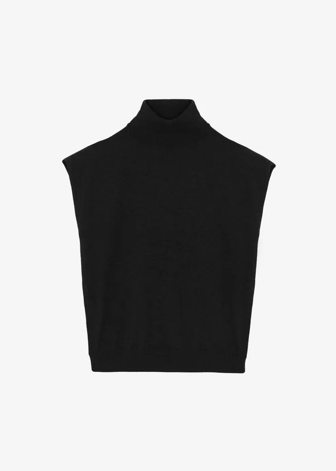 Women Nadia Thin Padded Sleeveless Turtleneck 8211 Black The Frankie Shop Knitwear