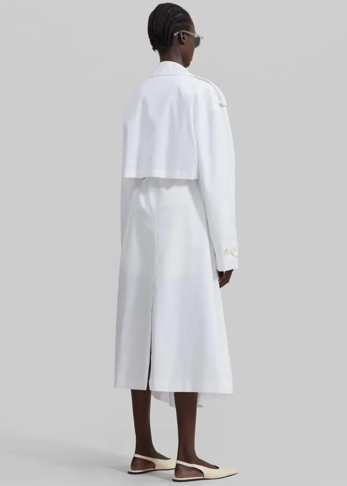 Women Nara Trench Coat 8211 White The Frankie Shop Outerwear