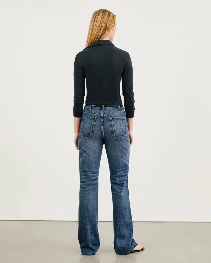 Women Nili Lotan LIAM SHIRT Jet Black Tops