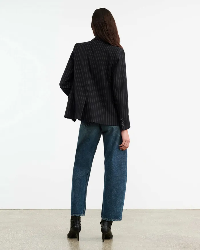 Women Nili Lotan VEDA JACKET Nightfall Pinstripes Jackets and Blazers