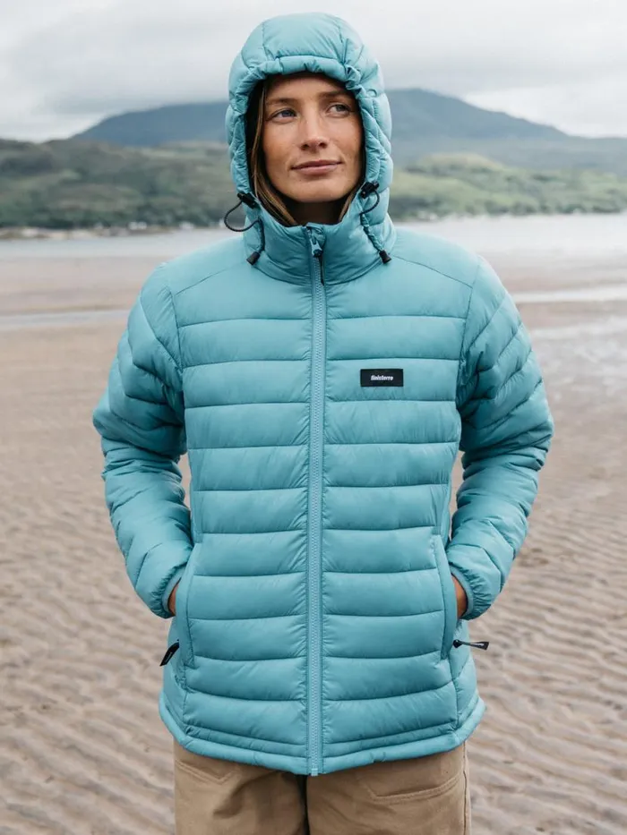 Women Nimbus Hooded Jacket Ocean Storm Finisterre Jackets Coats and Gilets