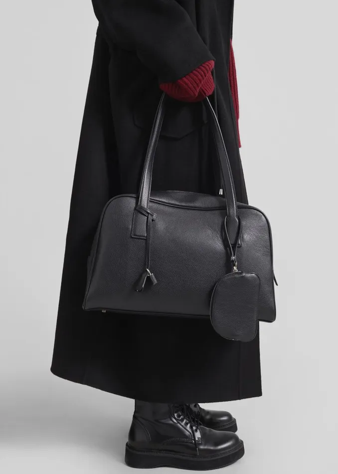 Women Noho Leather Shoulder Bag 8211 Black The Frankie Shop