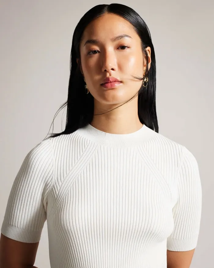 Women OLIYIA 8211 Knit Top Mini Dress With Faux Leather Skirt Black Ted Baker Dresses Women OLIYIA 8211 Knit Top Mini Dress With Faux Leather Skirt Black Ted Baker Dresses