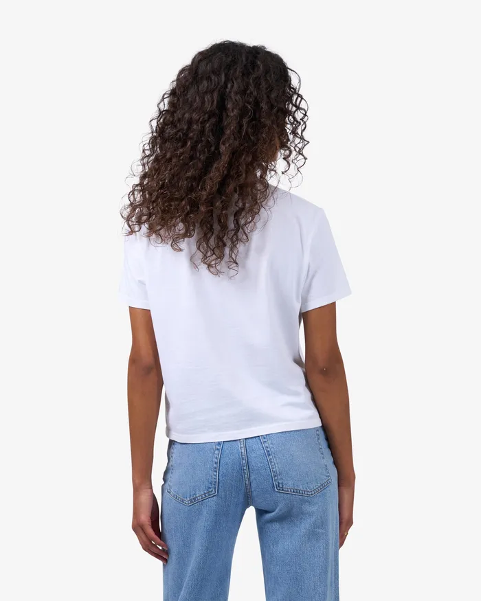 Women Organic Boxy Crop Tee 8211 Polar Blue TShirts Colorfulstandard