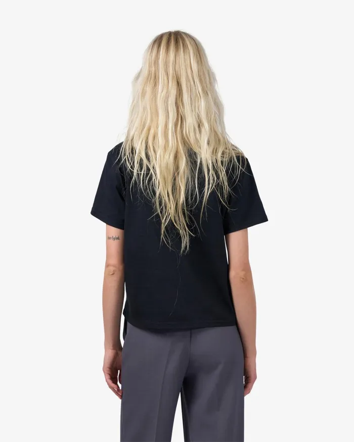 Women Organic Boxy Crop Tee Snow Melange Colorful Standard TShirts