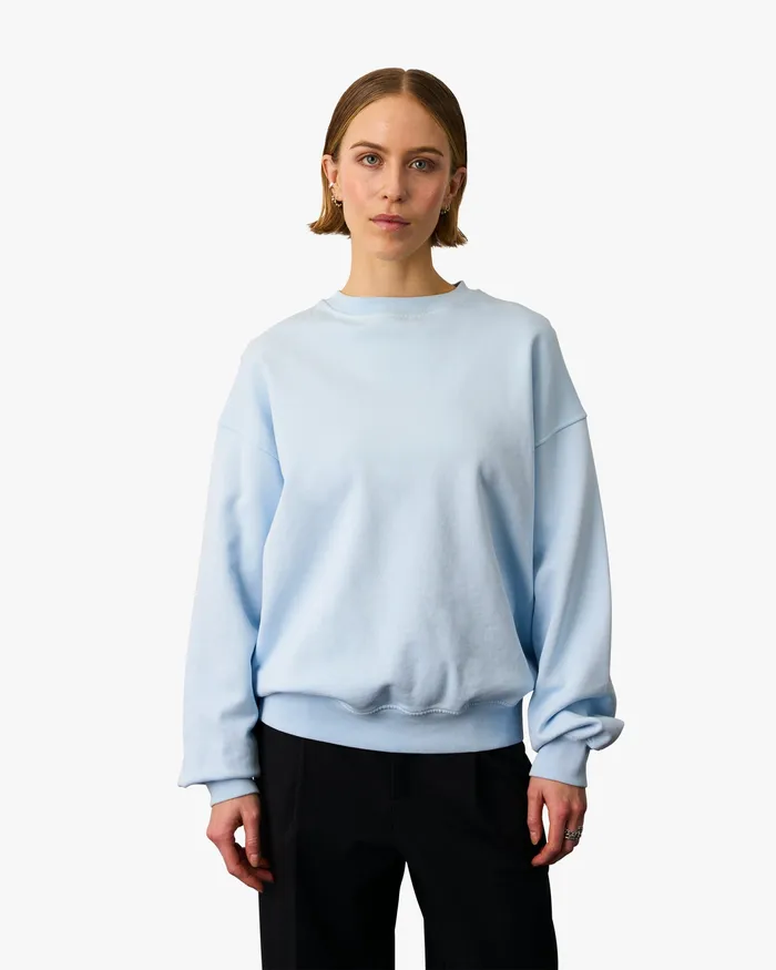 Women Organic Oversized Crew 8211 Spring Green Crewneck Sweatshirts Colorfulstandard