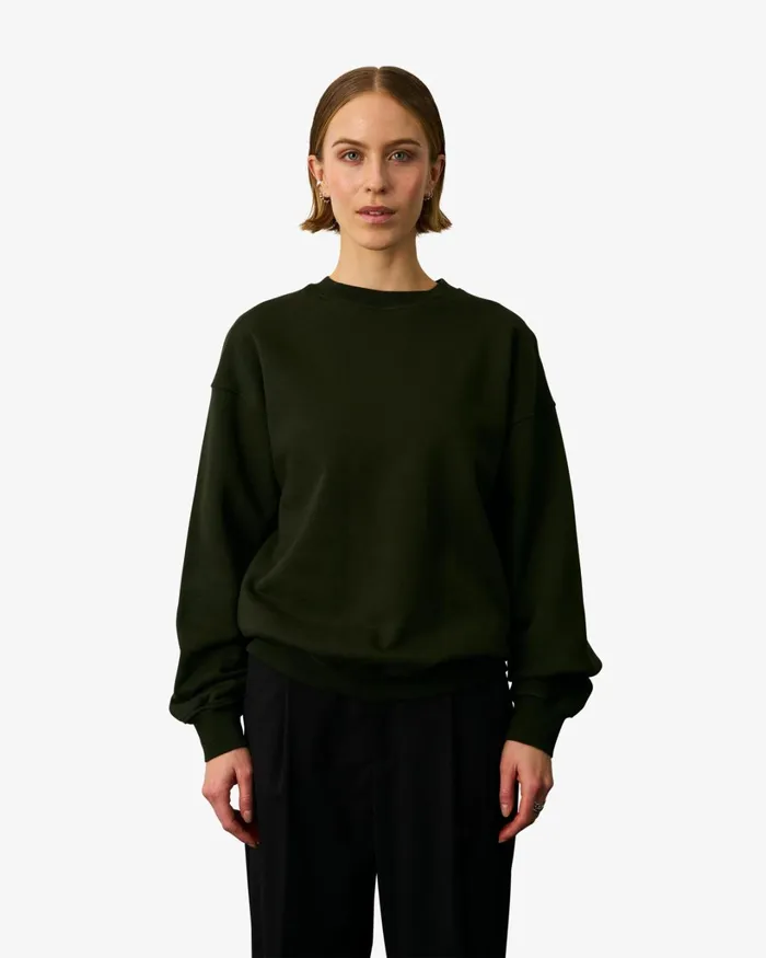 Women Organic Oversized Crew Optical White Colorful Standard Crewneck Sweatshirts