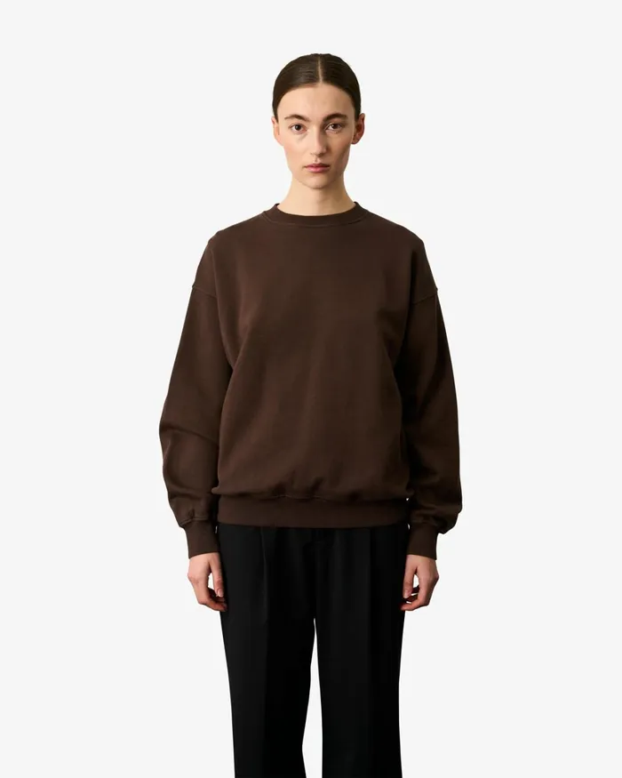 Women Organic Oversized Crew Seaside Blue Colorful Standard Crewneck Sweatshirts