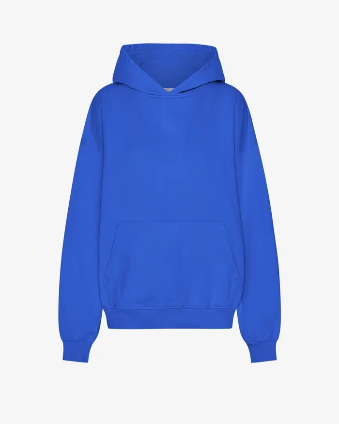 Women Organic Oversized Hood Sapphire Blue Colorful Standard Hoodies