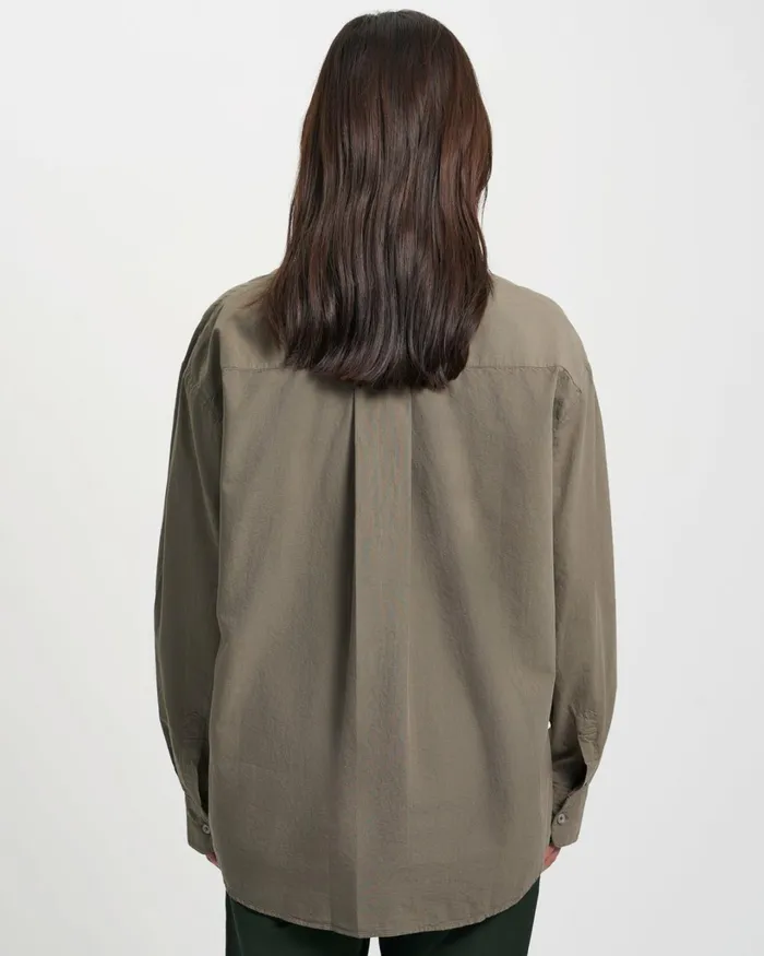 Women Organic Oversized Shirt Navy Blue Colorful Standard Shirts