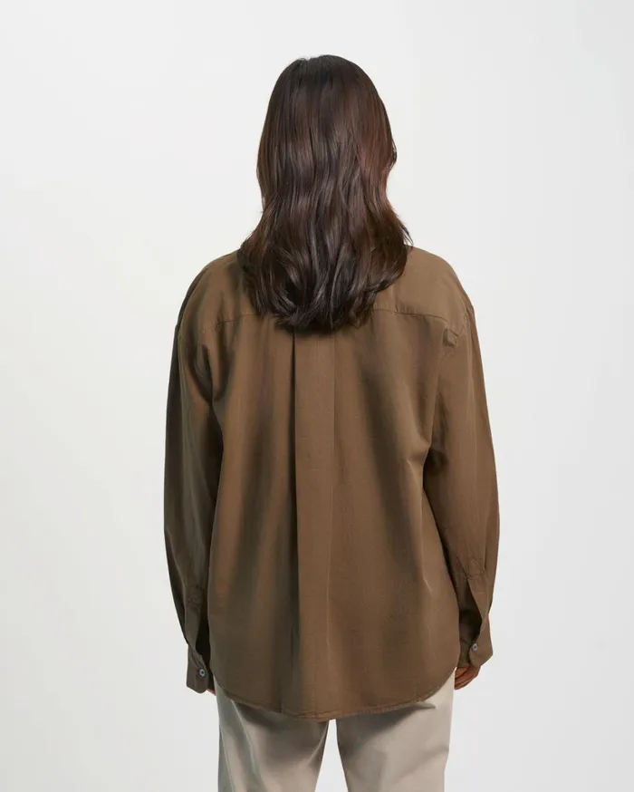 Women Organic Oversized Shirt Petrol Blue Colorful Standard Shirts