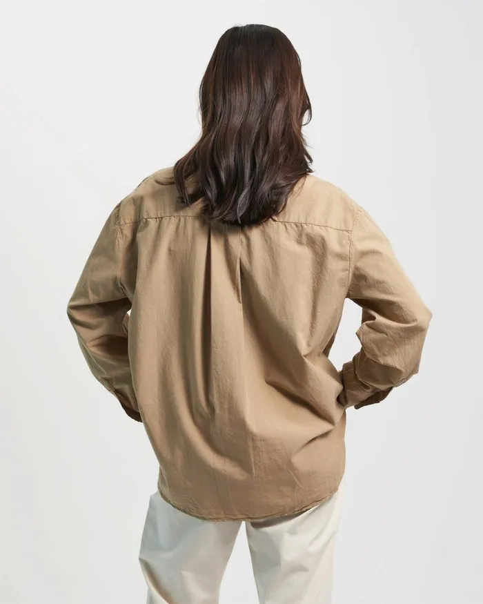 Women Organic Oversized Shirt Seaside Blue Colorful Standard Shirts
