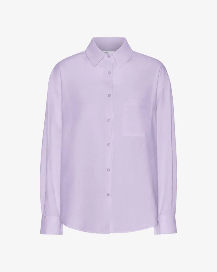 Women Organic Oversized Shirt Soft Lavender Colorful Standard Shirts