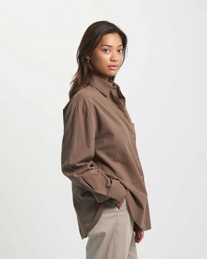 Women Organic Oversized Shirt Soft Lavender Colorful Standard Shirts