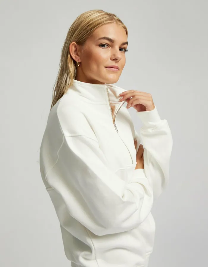 Women Organic Quarter Zip Burned Yellow Colorful Standard Quarter Zips
