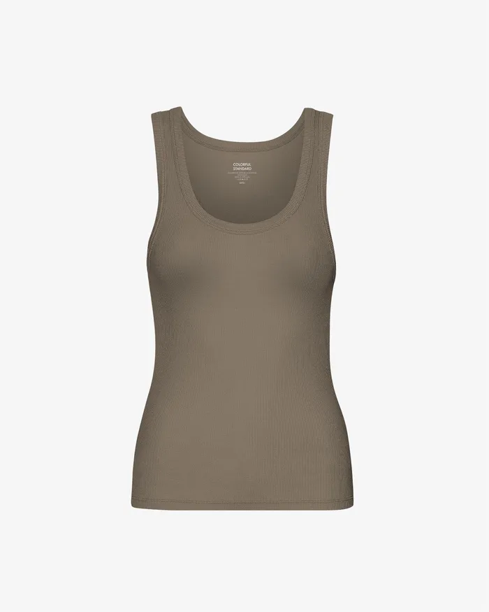 Women Organic Rib Tank Top 8211 Cedar Brown Women Tank Tops Colorfulstandard