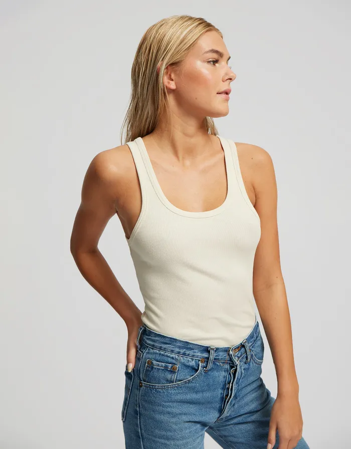 Women Organic Rib Tank Top 8211 Heather Grey Tank Tops Colorfulstandard Women