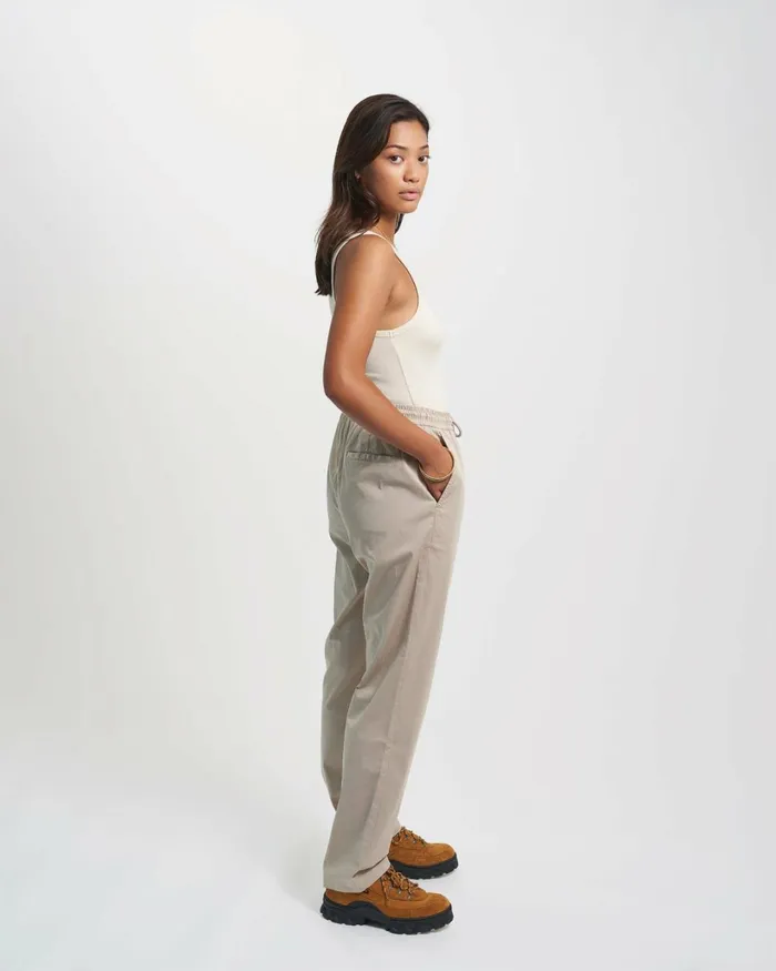 Women Organic Twill Pants Storm Grey Colorful Standard Pants