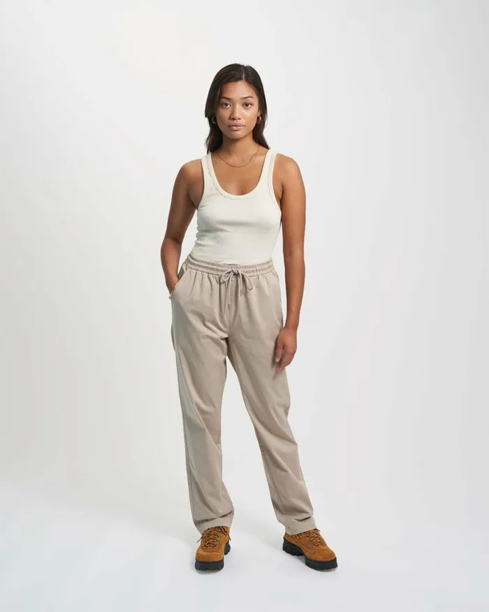 Women Organic Twill Pants Storm Grey Colorful Standard Pants