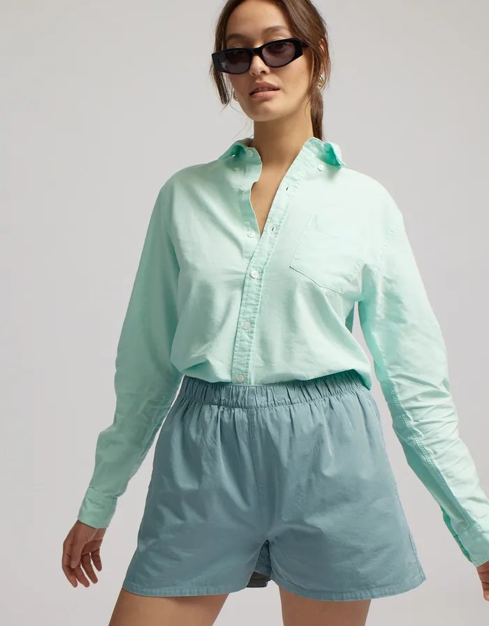 Women Organic Twill Shorts 8211 Dusty Olive Women Shorts Colorfulstandard