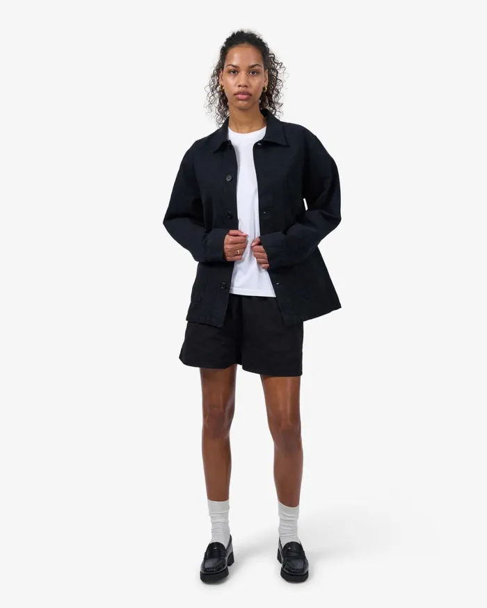 Women Organic Workwear Jacket Deep Black Colorful Standard Workwear Jackets