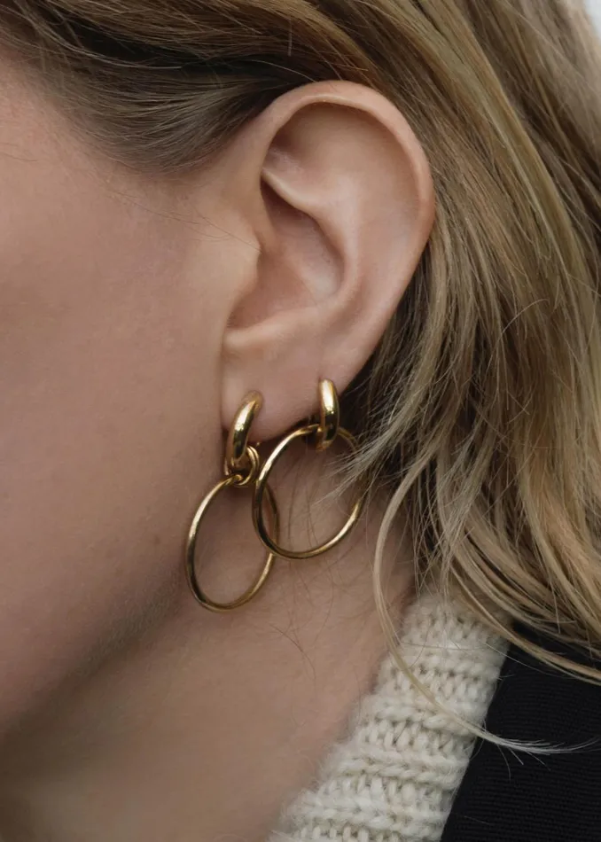 Women Otiumberg Laguna Hoops 8211 Gold The Frankie Shop
