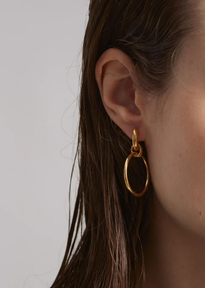 Women Otiumberg Laguna Hoops 8211 Gold The Frankie Shop