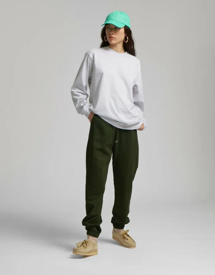 Women Oversized Organic LS TShirt Marine Blue Colorful Standard Long Sleeve Tops