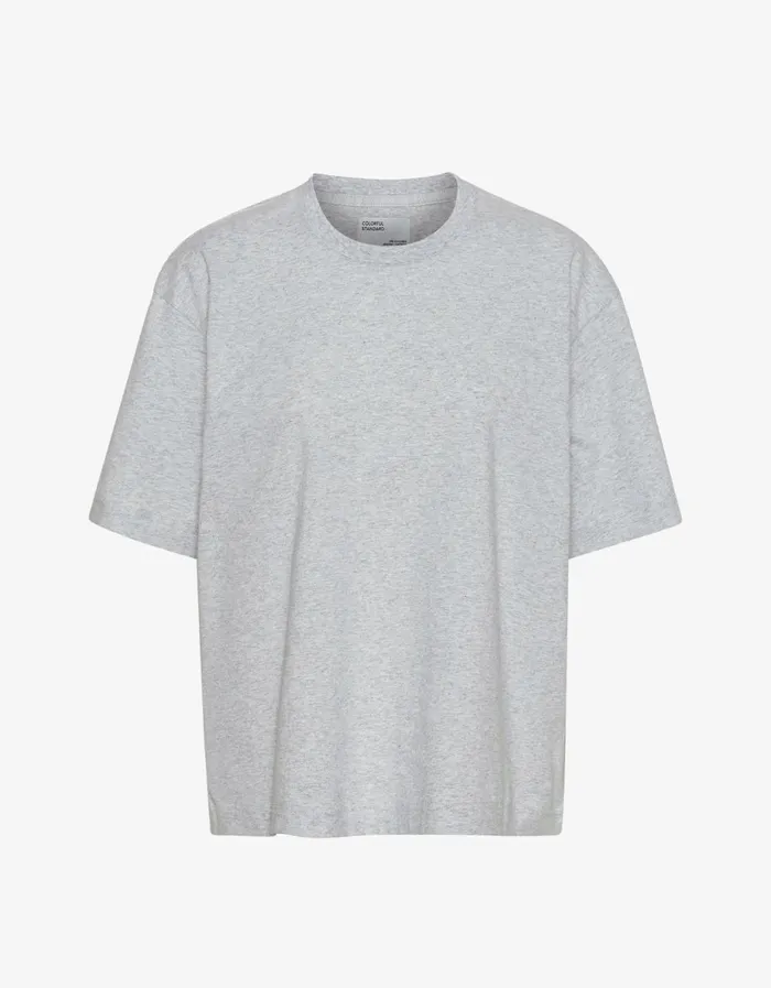 Women Oversized Organic TShirt Heather Grey Colorful Standard TShirts