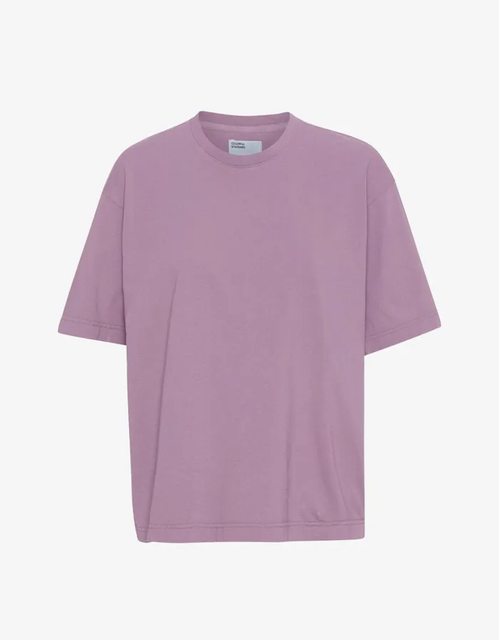 Women Oversized Organic TShirt Pearly Purple Colorful Standard TShirts