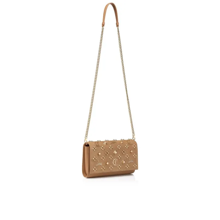Women Paloma Clutch 8211 Veau Velours Calf Leather And Spikes Loubinthesky 8211 Lionne Christian Louboutin Crossbody Bags