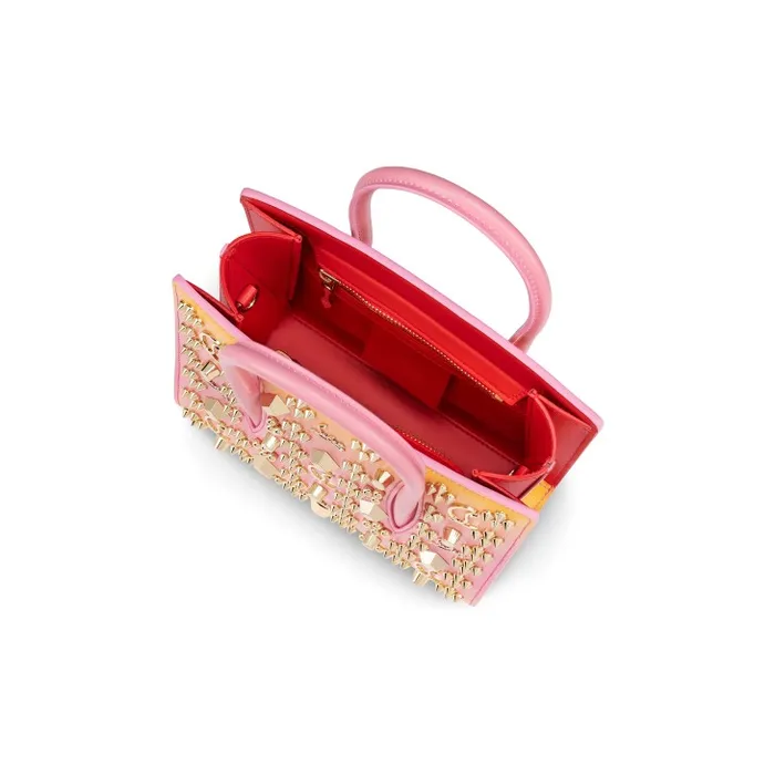 Women Paloma Mini Top Handle Bag 8211 Gradient Calf Leather And Spikes Loubinthesky 8211 Degraftersun Christian Louboutin Shoulder Bags