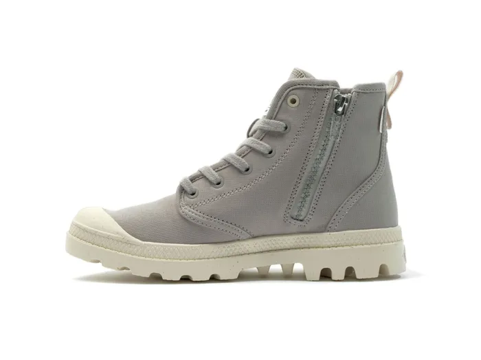 Women PAMPA HI ZIP ORGANIC Grey Berry PALLADIUM Boots