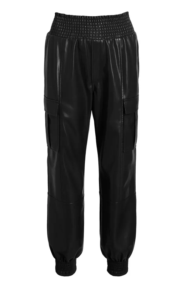 Women Pants Cinq Sept Lite Vegan Leather Jenning Pants Black
