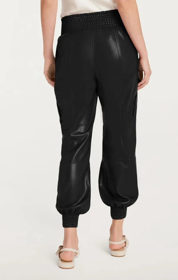 Women Pants Cinq Sept Lite Vegan Leather Jenning Pants Black