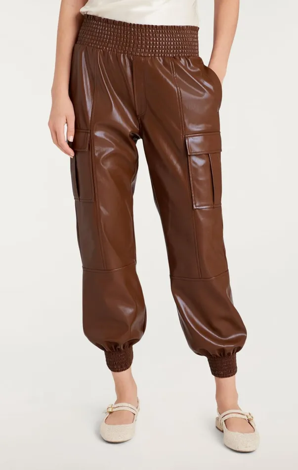 Women Pants Cinq Sept Lite Vegan Leather Jenning Pants Espresso