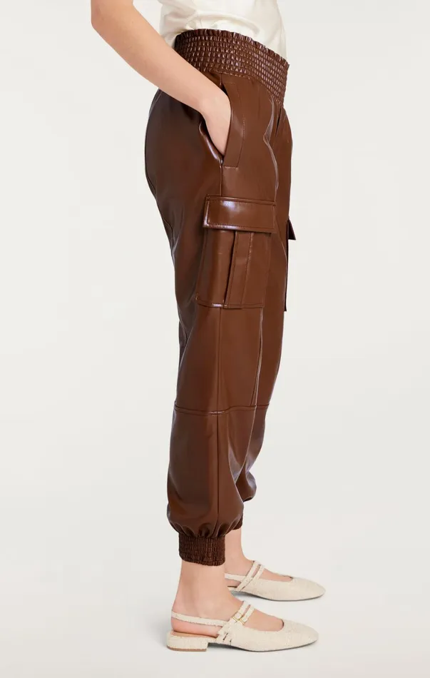 Women Pants Cinq Sept Lite Vegan Leather Jenning Pants Espresso