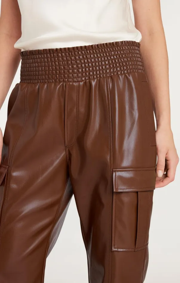 Women Pants Cinq Sept Lite Vegan Leather Jenning Pants Espresso