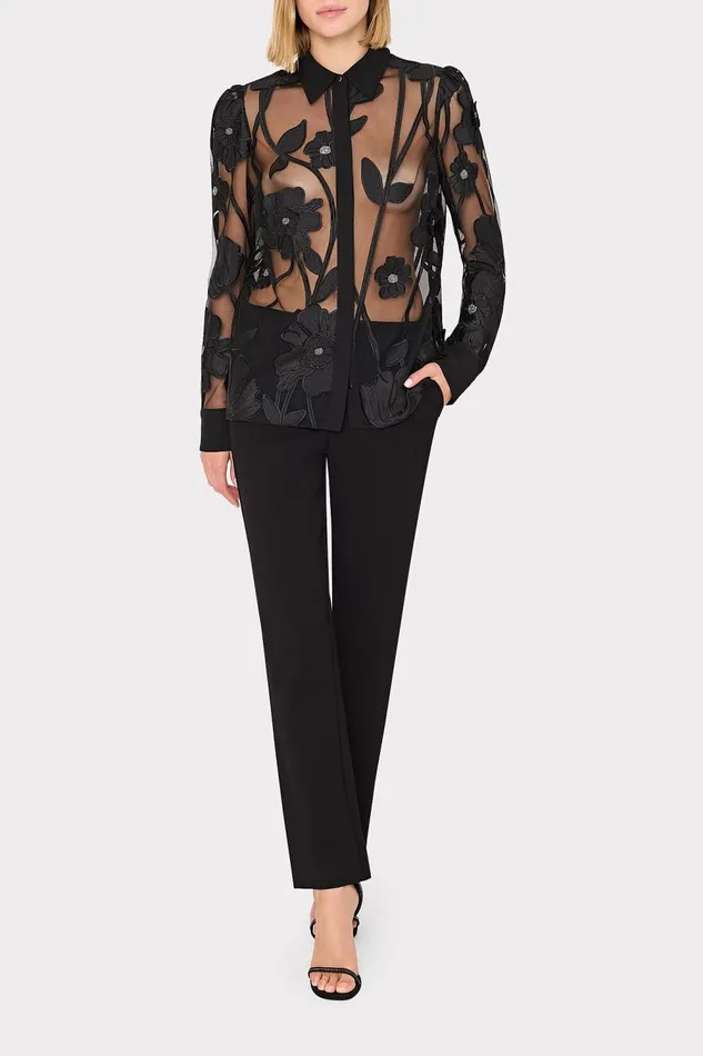Women Pants Milly Nicole Ponte Pants Black Women Pants Milly Nicole Ponte Pants Black