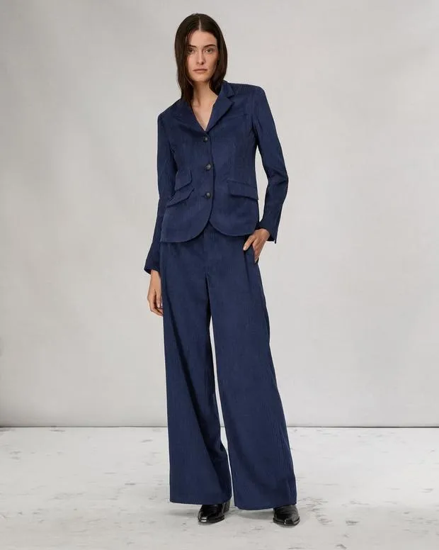 Women Pants Rag and Bone Sofie Corduroy Pant Navy