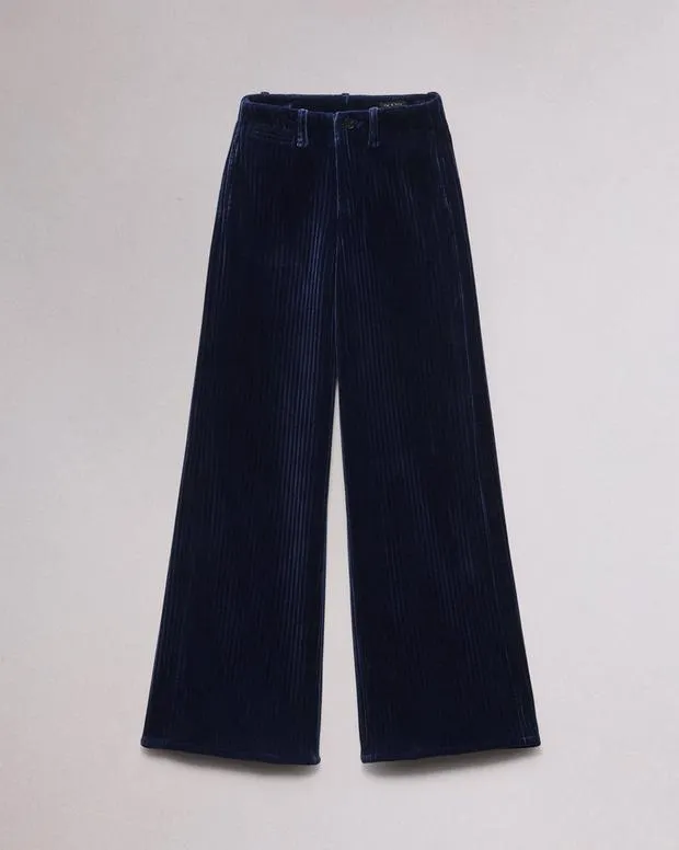 Women Pants Rag and Bone Sofie Corduroy Pant Navy