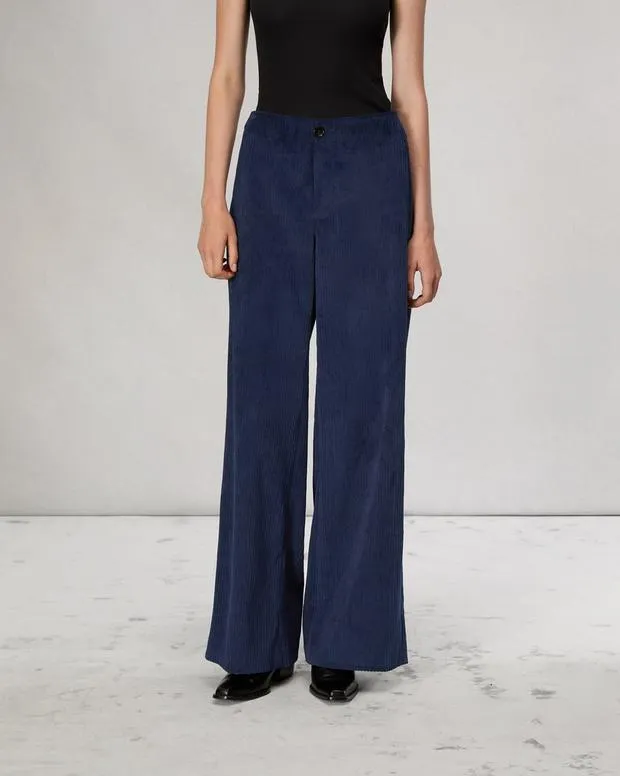 Women Pants Rag and Bone Sofie Corduroy Pant Navy