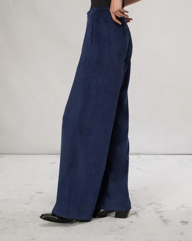 Women Pants Rag and Bone Sofie Corduroy Pant Navy