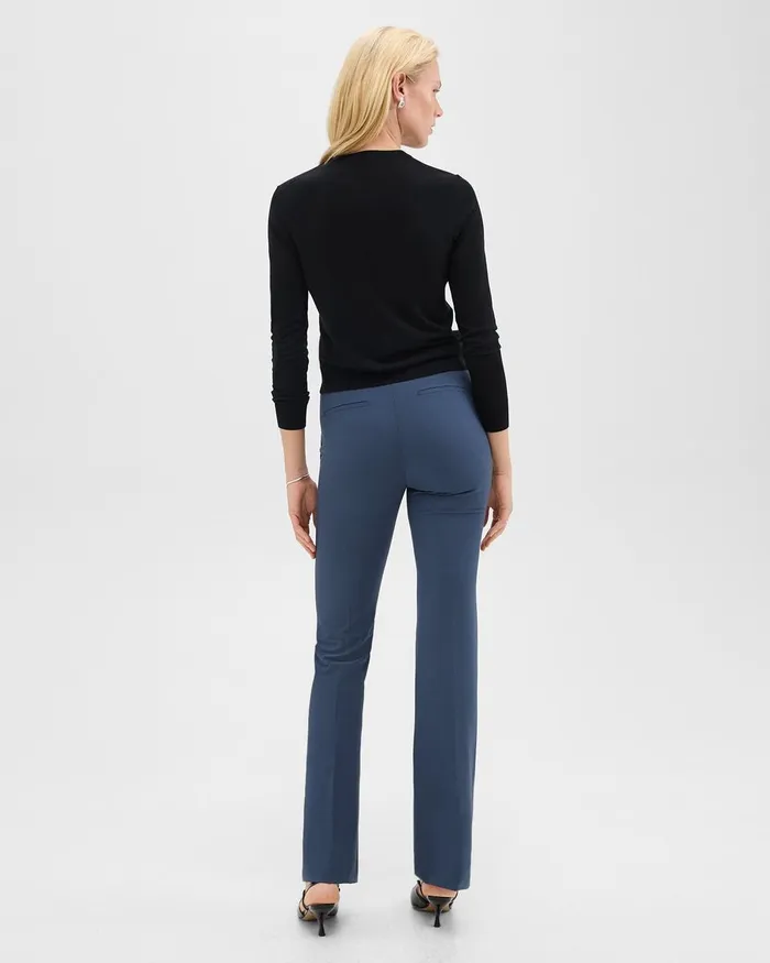 Women Pants Theory Flared Pant In Good Wool Ash Blue