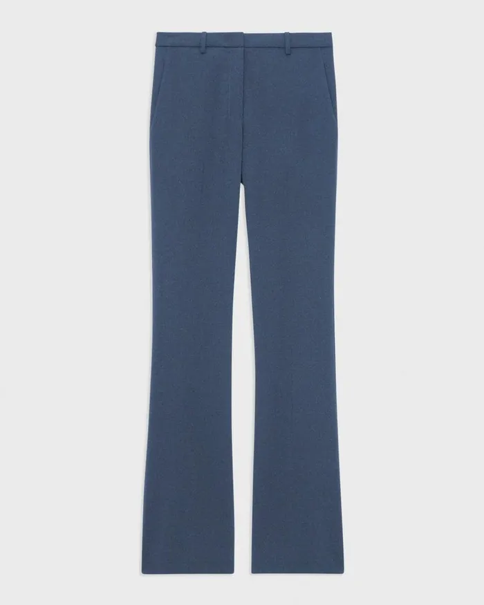Women Pants Theory Flared Pant In Good Wool Ash Blue