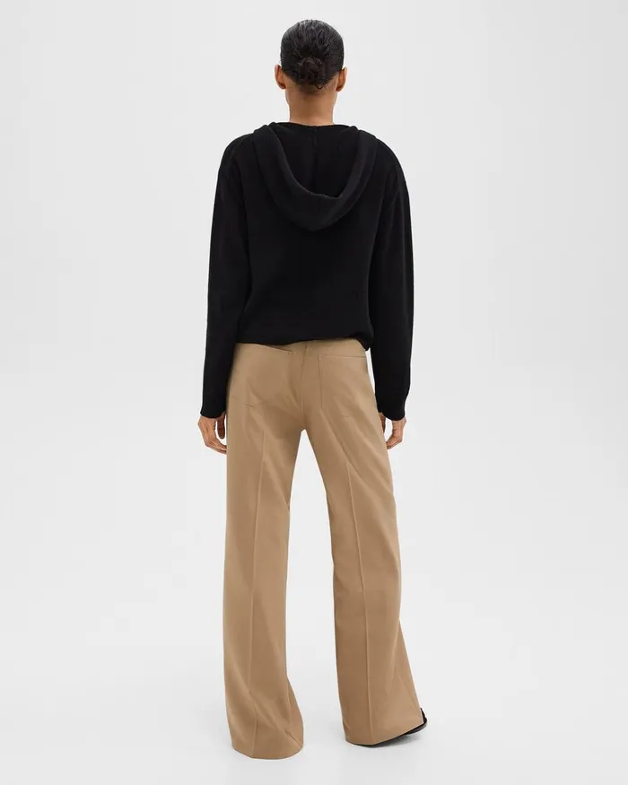 Women Pants Theory StraightLeg 5Pocket Pant In Stretch Flannel New Camel