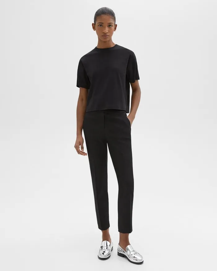 Women Pants Theory Treeca PullOn Pant In Good Linen Black