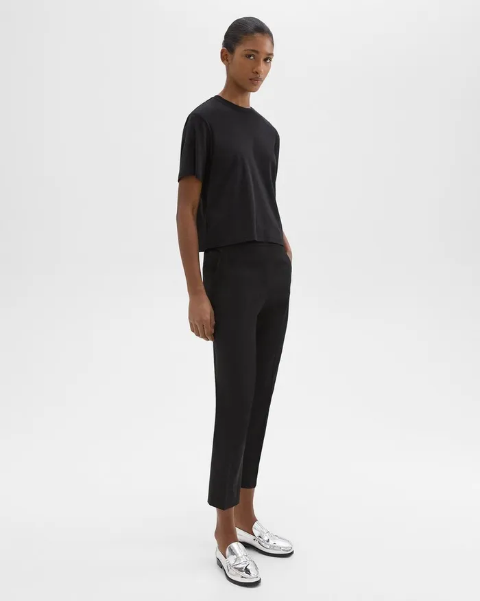 Women Pants Theory Treeca PullOn Pant In Good Linen Black