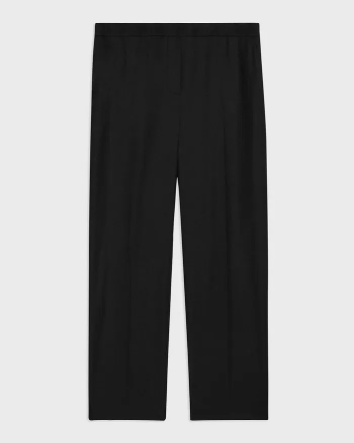 Women Pants Theory Treeca PullOn Pant In Sleek Flannel Black