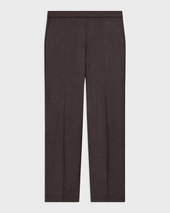 Women Pants Theory Treeca PullOn Pant In Sleek Flannel Hickory Melange